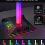 Headphone Stand Gaming Headset Holder RGB PC Gaming Accessories for Desk, Cool LED Headset Stand with 2 USB Charger for Gamer Image 2