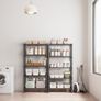 5 Tier Shelf Metal Storage Shelves Shelving Wire Rack Heavy Duty Closet Organizers for Garage Kitchen Bathroom Laundry Black 35 x 75 x 151.1 cm Image 3