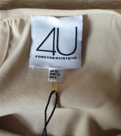 4U Forever Unique Ladies Top Nude Size UK10 New With Tag Payment By Revolut Or Paypal