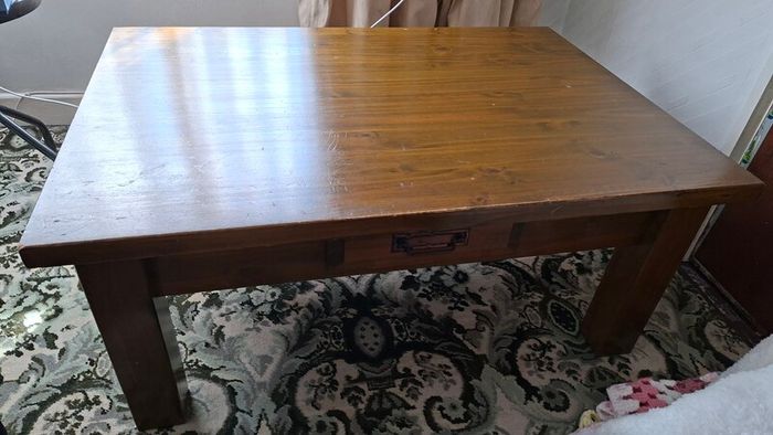 Solid wood coffee table