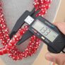 Vintage Red Dotted Glass African Style beads Strands 22 inches 13 -14mm Beads Image 2