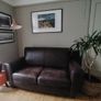 Brown leather couch Image 2