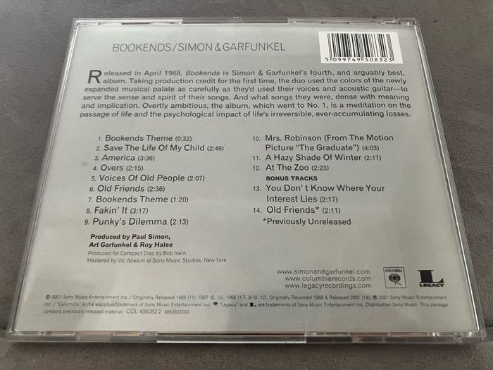 Simon & Garfunkel  - BOOKENDS        CD