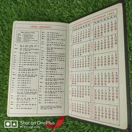 Vintage 1961 Pandick Press Diary