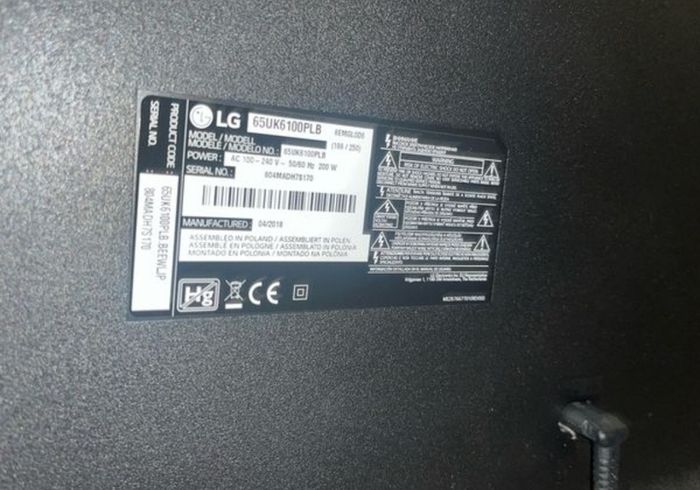 Lg 65" Tv