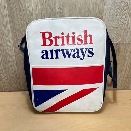 Vintage British Airways Shoulder Bag with Adjustable Strap - Made in England