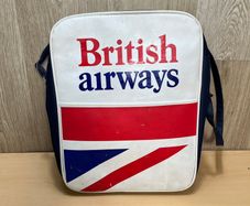 Vintage British Airways Shoulder Bag with Adjustable Strap - Made in England
