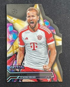 Harry Kane 2023-24 Topps Crystal Premium UEFA Gold Star Die-Cut