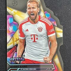 Harry Kane 2023-24 Topps Crystal Premium UEFA Gold Star Die-Cut