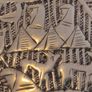 Vintage Middle East Egyptian Geometric brass engraved Tray for wall hanging. 38 CM. Dimeter Image 3