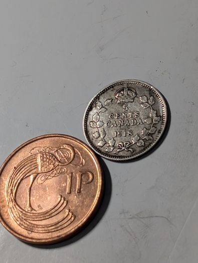 Canada silver 5 cent 1918