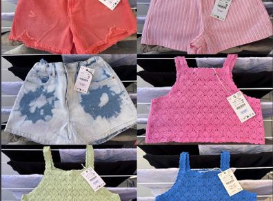 Zara Bundle Shorts & Crochet Cami Tops (age 13-14years)