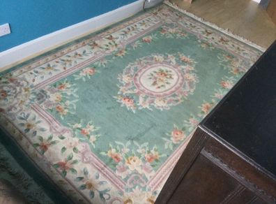 XL Pale Sage Woollen Rug