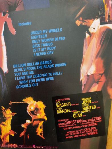 Alice Cooper "The Alice Cooper Show'' Live Record.Original First Press.Warner Bross.Rec.Exellent cond