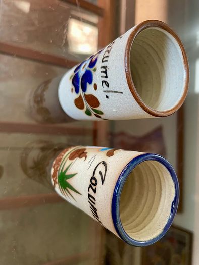 Stoneware Tequila Shot Glasses Tonala Mexico