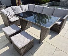 Rattan garden Furniture Set with cushions