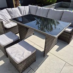 Rattan garden Furniture Set with cushions