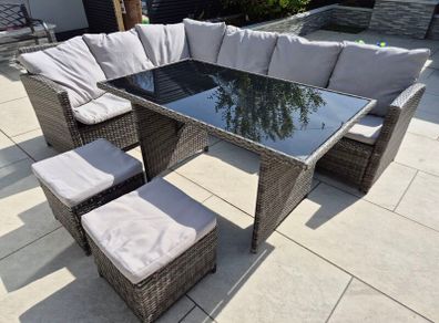 Rattan garden Furniture Set with cushions
