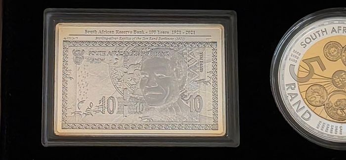 South African Reserve Bank Centenary 1921 to 2021 Proof Silver Coin Set Ltd 3,500