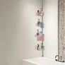 Shower Corner Caddy Tension Pole, 56" to 114" High, Multi-Functional Shower Tension Pole with Strong Load-Bearing Tray Image 6