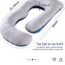 Maternity / Posture Pillow for Sleeping 55 Inches U-Shape Full Body Pillow Support - for Back, HIPS, Legs with Removable Washable Velvet Cover Image 5