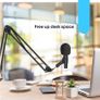 FREE P&P |  Professional Adjustable Microphone Desktop Arm Folding Scissor Suspension Stand Holder/Shock Mount/Adjustable w Solid Boom Mic Clip Perfect for Mounting on Desk Table Top for Recording Image 3