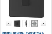 British General Single Wall Switch with LED Power Indicator Black Matt