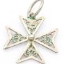 Maltese Cross Sterling Silver Charm Pendant Image 2