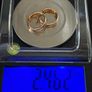 14k / ct Gold Earrings, two tone gold Image 4