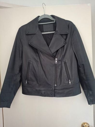 Massimo Dutti Leather Jacket (Size M)
