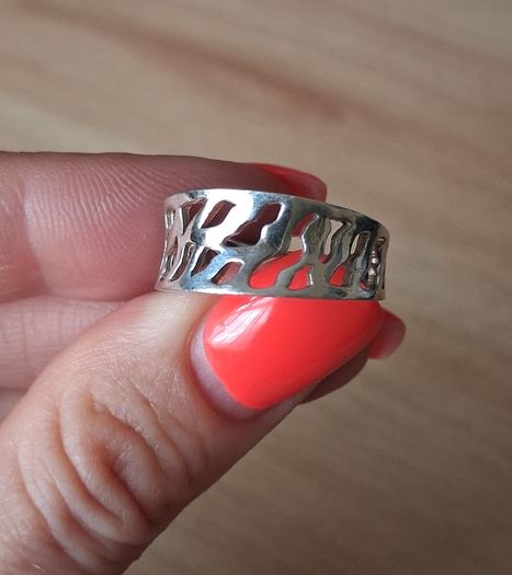 Silver ring size P