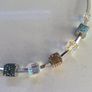 Coeur de Lion GeoCUBE Necklace- Beautiful Blue & Gold Image 2