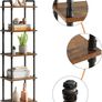 NEW SALE | Ladder Shelf,5-Tier Storage Shelves,Small Bookshelf,Shelving Unit with Metal Frame,Vintage Industrial Plant Display Stand,Bookcase for Living Room, Home Office Image 5