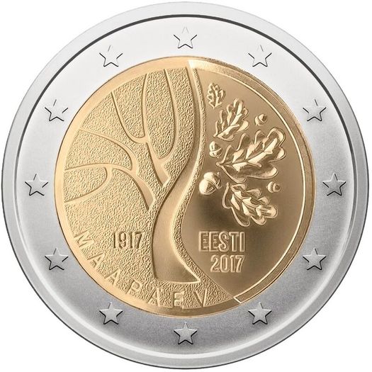Estonia 2 Euro Commemorative Coin 2017 - Independence. Uncirculated.