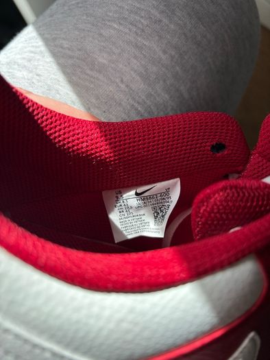 Nike court vision low white and red trainers