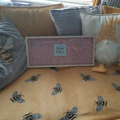 funky pink furry hanging photo frame