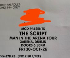 1 Standing ticket for The Script