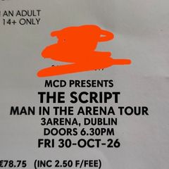 1 Standing ticket for The Script