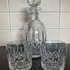 Waterford Lismore Whiskey Decanter And Tumblers