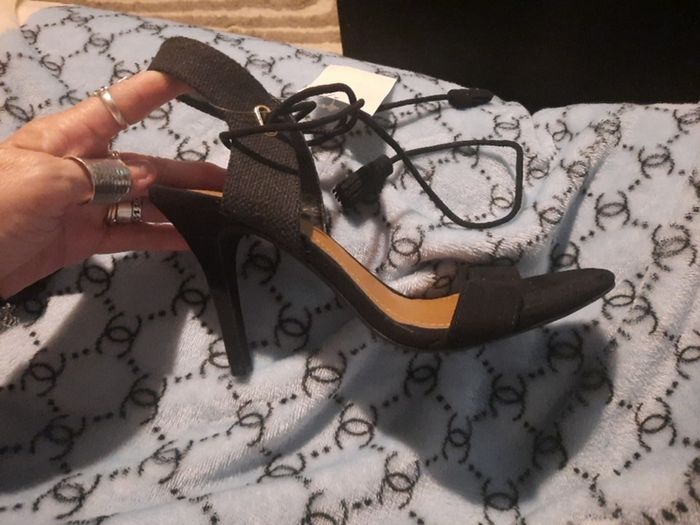 black suede sandals from h&m