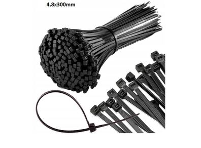 100x UV Cable Ties 4,8x300mm (black)