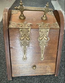 Victorian Mahogany and Brass Coal Scuttle