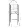 Toilet Rack Black 60x33x174 cm Image 7