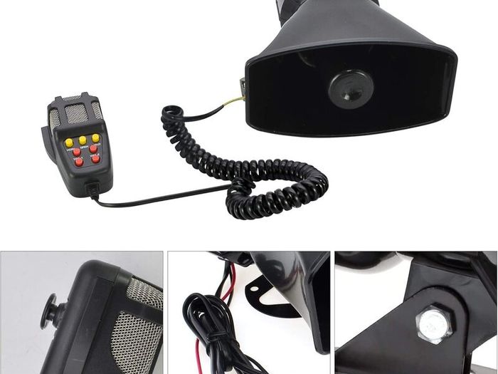 12V Novelty Car Siren Horn 100W 7 Tone