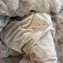 Faux fur polyester throw taupe Image 3