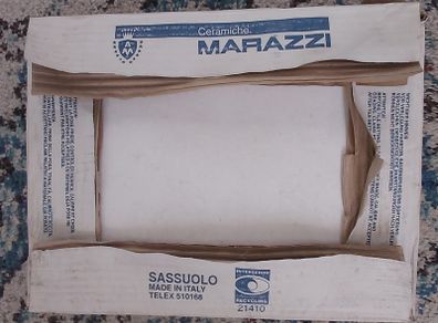 Box of White Marazzi Ceramic Tiles (unopened) - For Sale