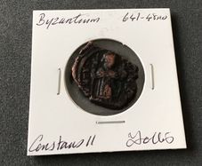 Byzantine Empire Emperor Constans II 648 AD Follis