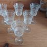 Rare Set of Six Antique Edwardian High Quality Hand-Blown, Hand-Etched and Hand-Cut Bohemian Glass Liqueur/Cordial Glasses, in the Original Pall Mall Lady Hamilton Pattern, Circa 1900 Image 3