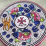 3 hanging wall plates -1- from Malta hand painted -2- from PORTGAL HAND PAINTED-3- FROM MAROCO - EACH IS 22.00 Euro. Image 3