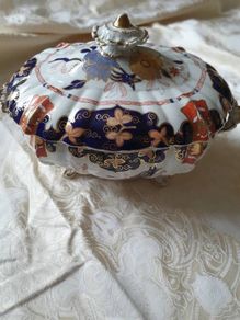 Antique Mason blue Mandalay saucepan